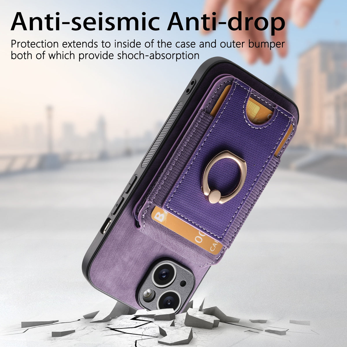 iPhone case wallet 16 & 17 pro max with ring