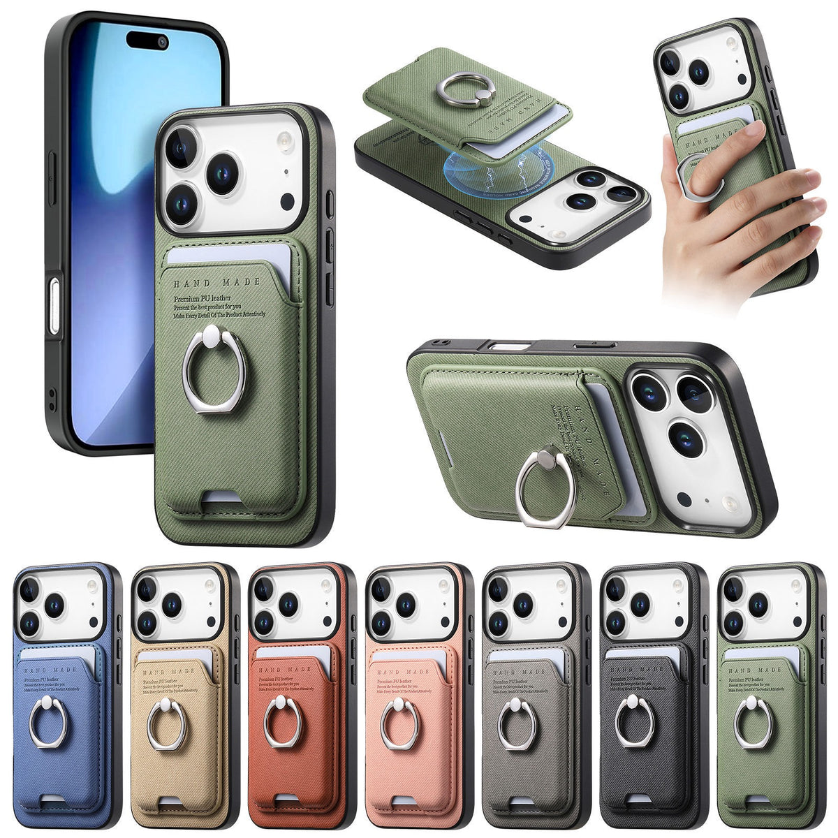 iPhone case wallet 16 & 17 pro max with ring