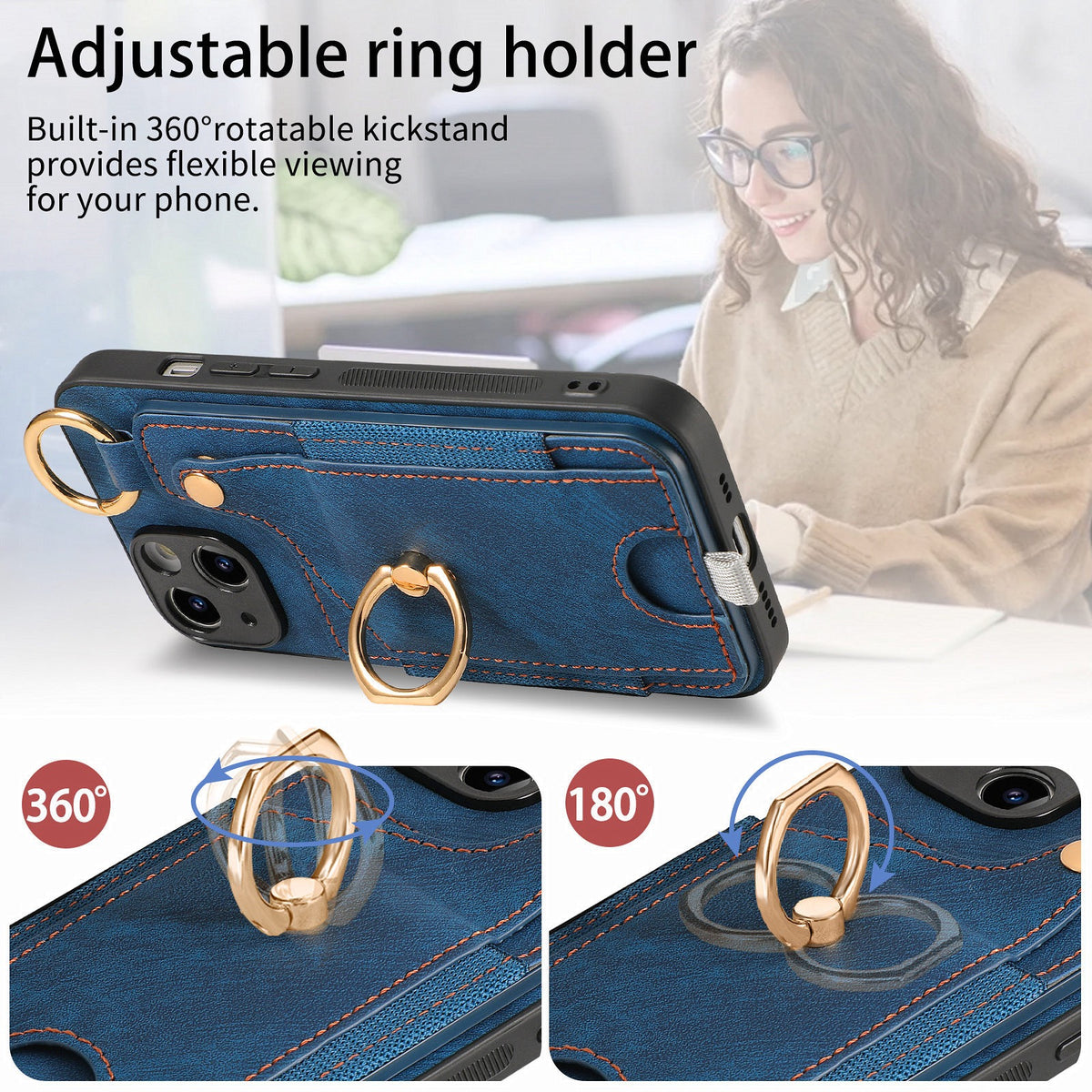 iPhone case wallet 16 & 17 pro max with ring