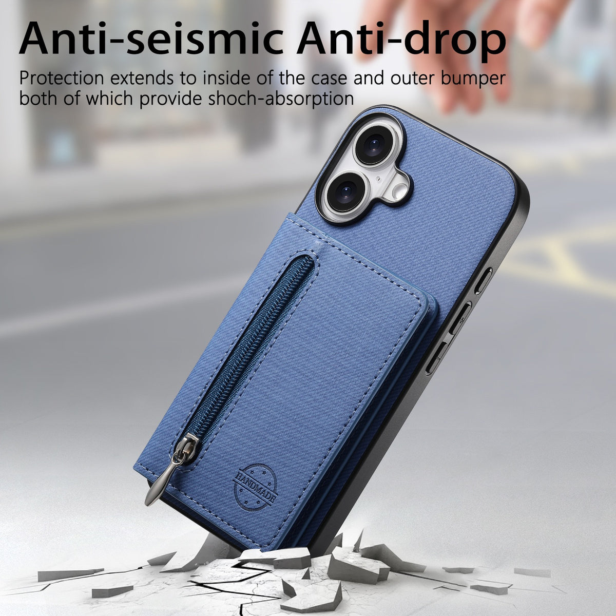 iPhone case wallet 16 & 17 pro max with zipper