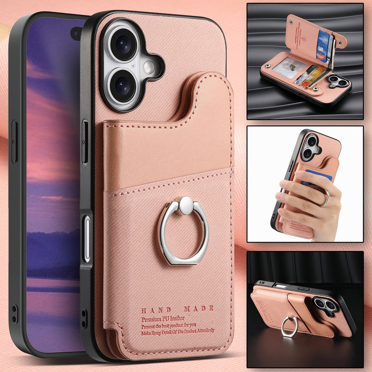 iPhone Wallet Case with Ring Holder | Fits iPhone 16, 17 & 18 Pro Max