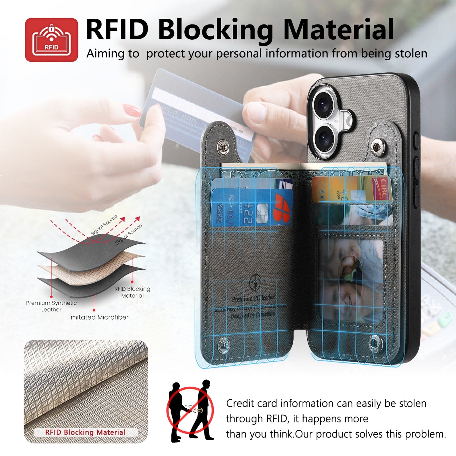 iPhone case wallet 16 & 17 pro max