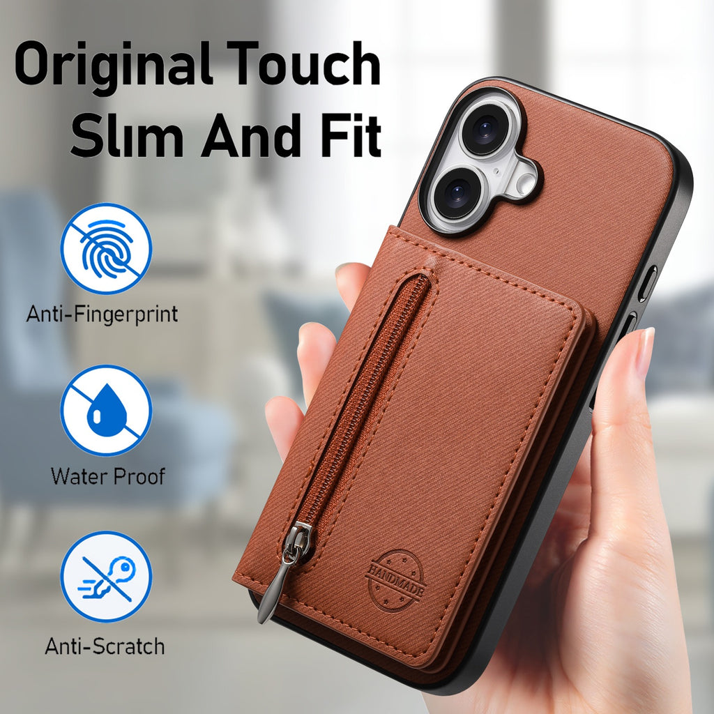 iPhone case wallet 16 & 17 pro max with zipper