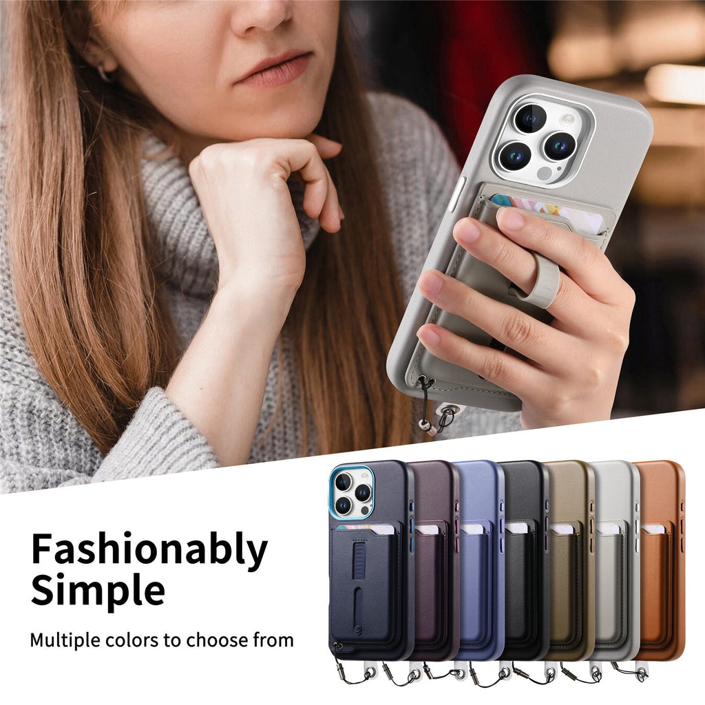 Wallet iPhone Case with Wrist Strap – Card Holder & Crossbody | iPhone 16, 17 & 18 Pro Max