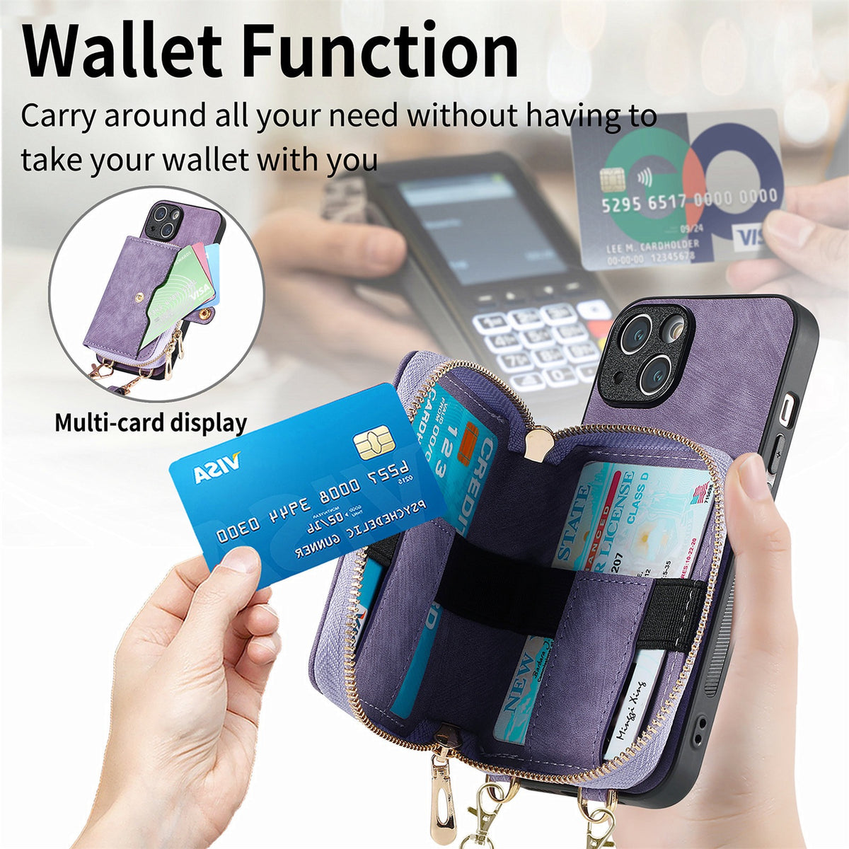 iPhone case wallet 16 & 17 pro max with bottom lock