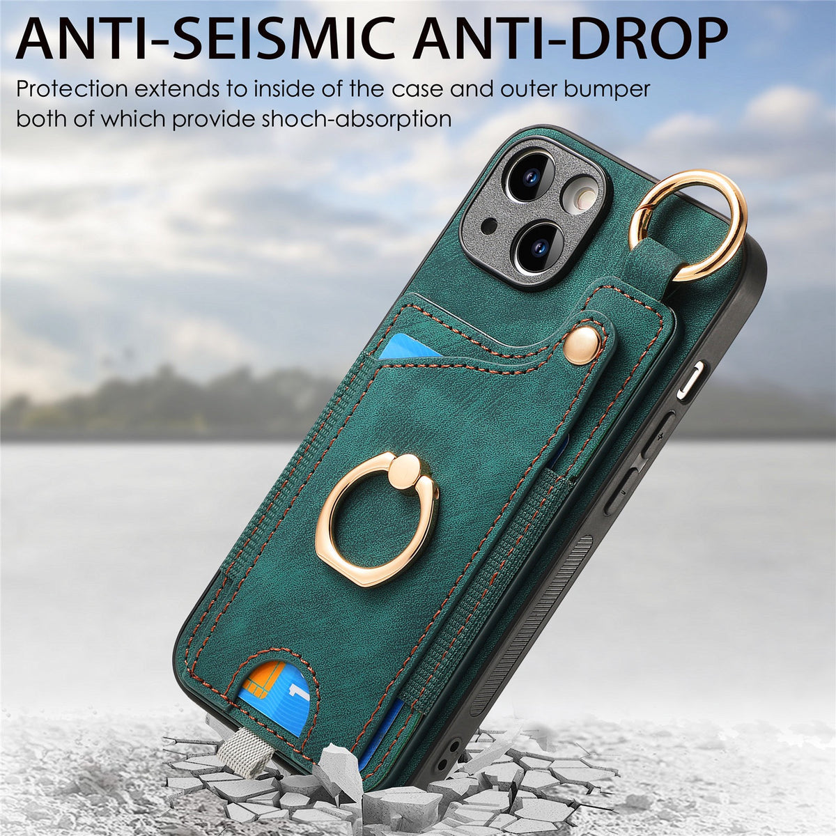 iPhone case wallet 16 & 17 pro max with ring