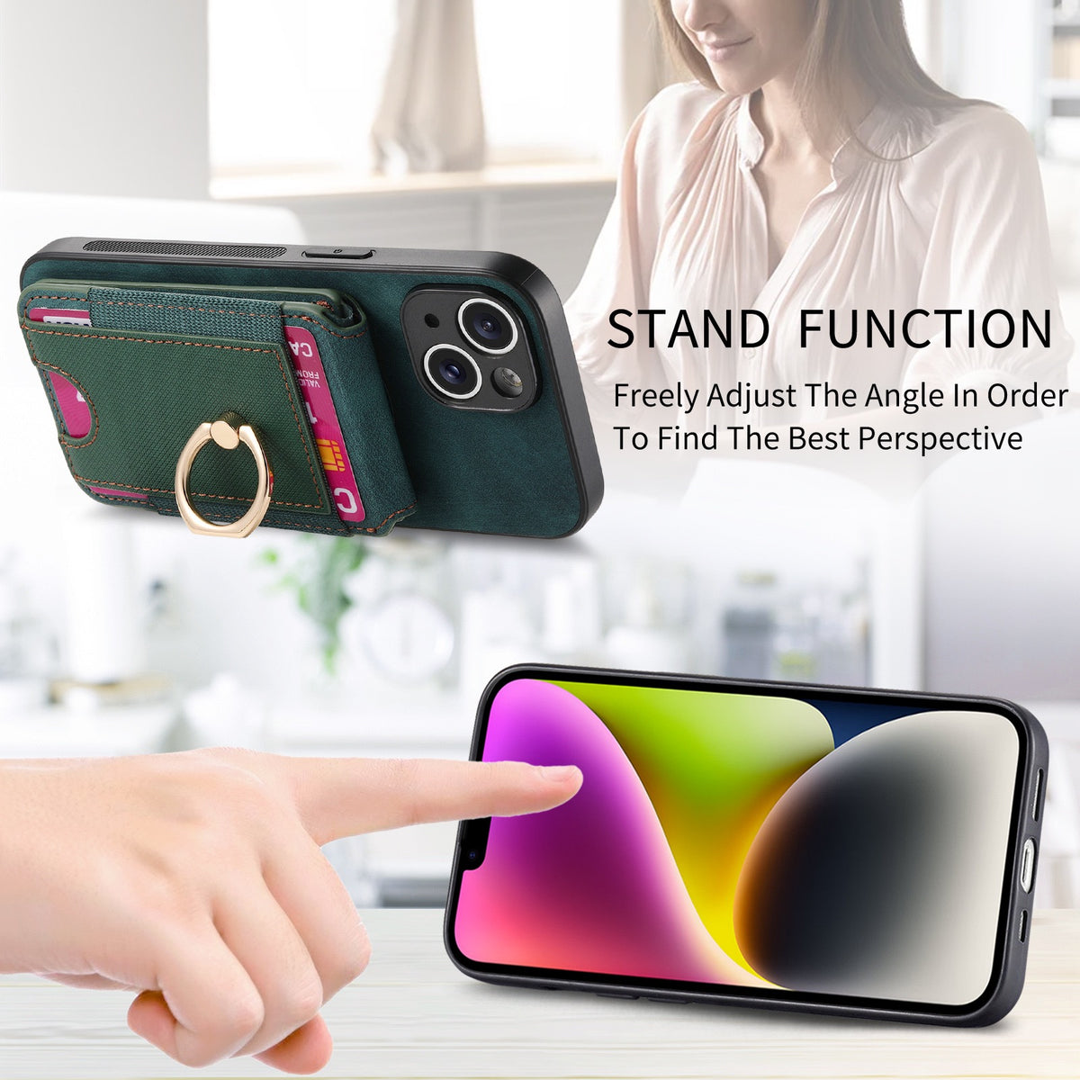 iPhone case wallet 16 & 17 pro max with ring