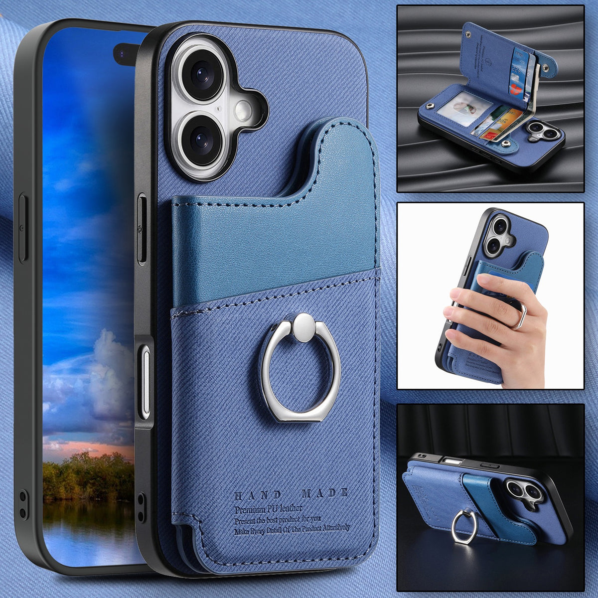 iPhone Wallet Case with Ring Holder | Fits iPhone 16, 17 & 18 Pro Max