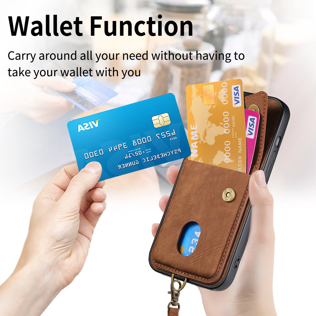 iPhone case wallet 16 & 17 pro max with bottom lock