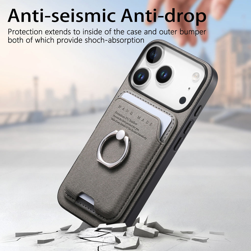 iPhone case wallet 16 & 17 pro max with ring