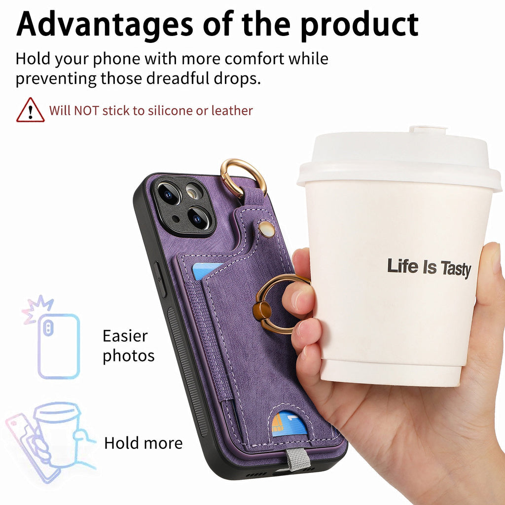 iPhone case wallet 16 & 17 pro max with ring