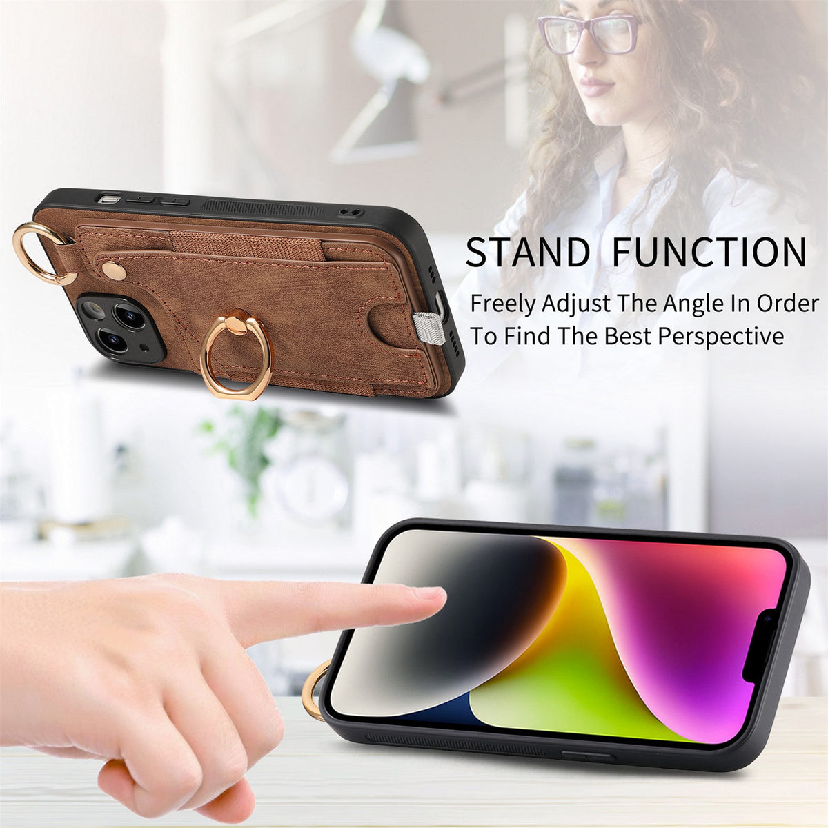 iPhone case wallet 16 & 17 pro max with ring