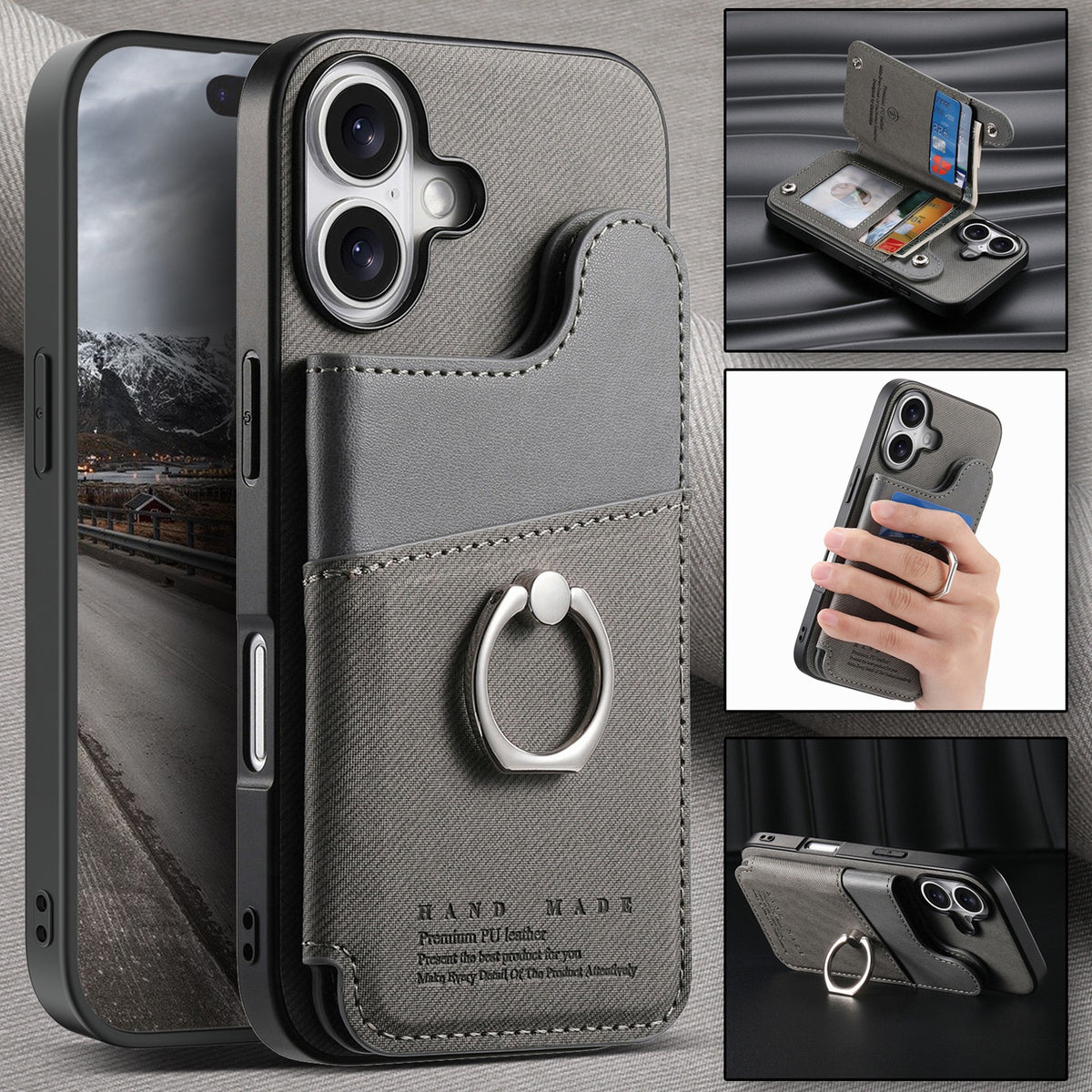 iPhone Wallet Case with Ring Holder | Fits iPhone 16, 17 & 18 Pro Max