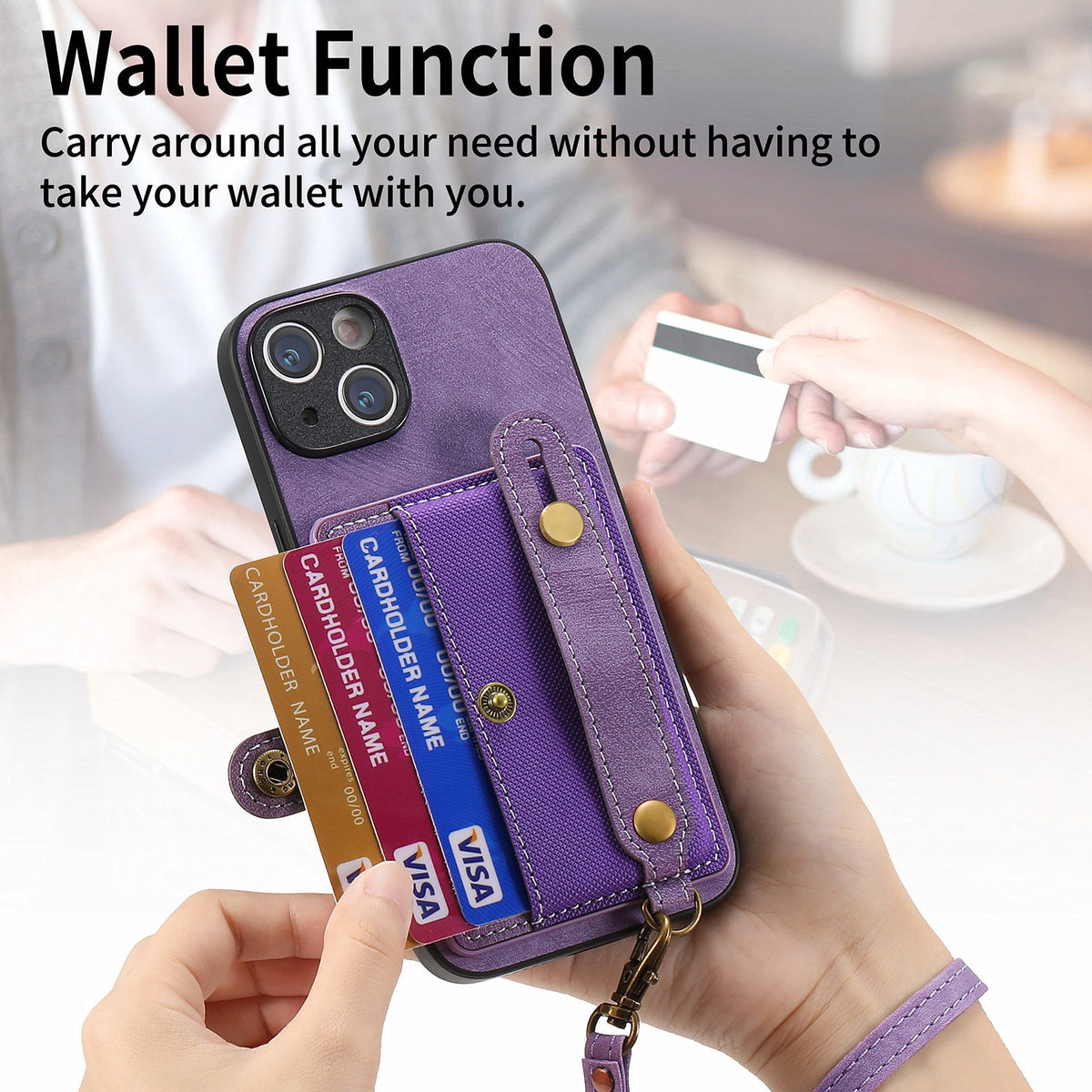 iPhone case wallet 16 & 17 pro max with ring