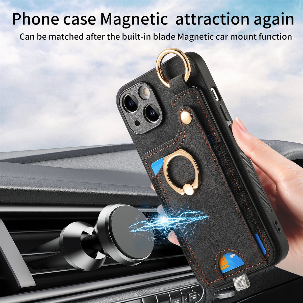 iPhone case wallet 16 & 17 pro max with ring