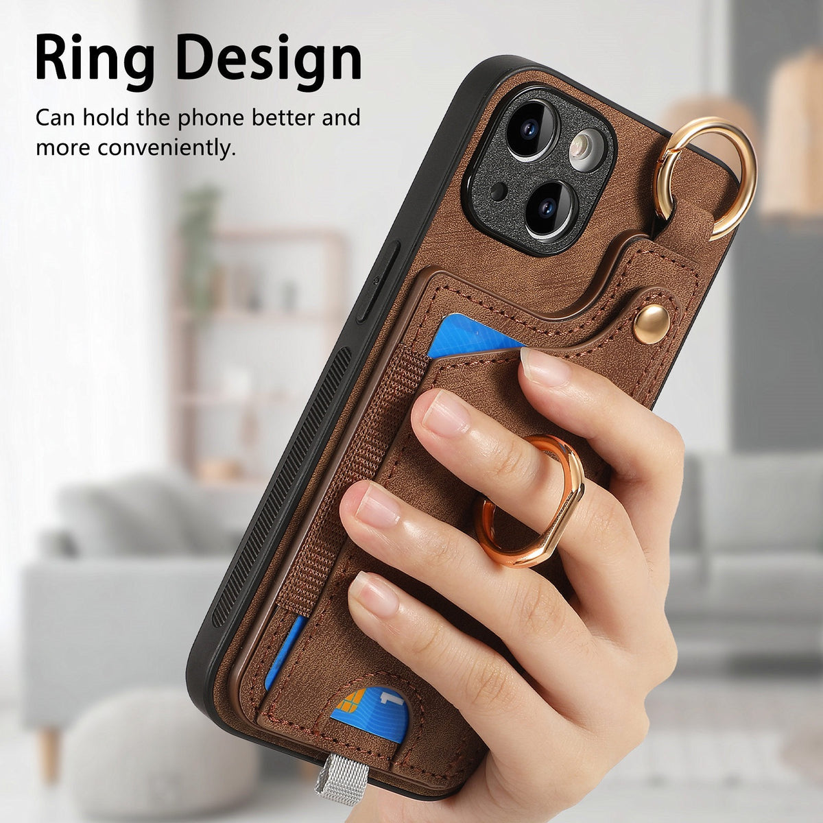 iPhone case wallet 16 & 17 pro max with ring
