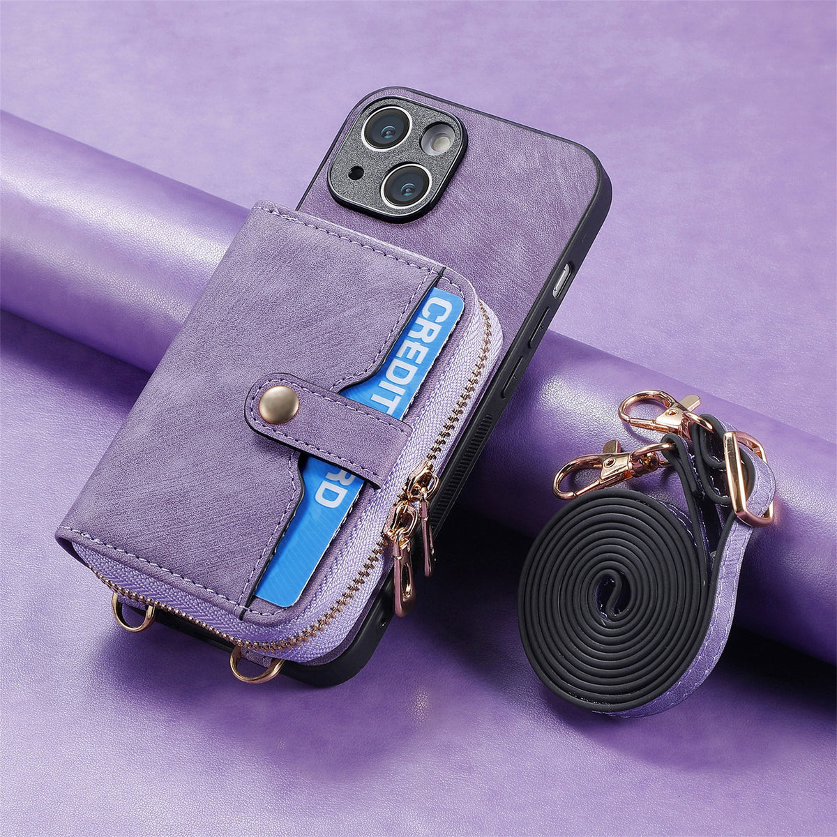 iPhone case wallet 16 & 17 pro max with bottom lock