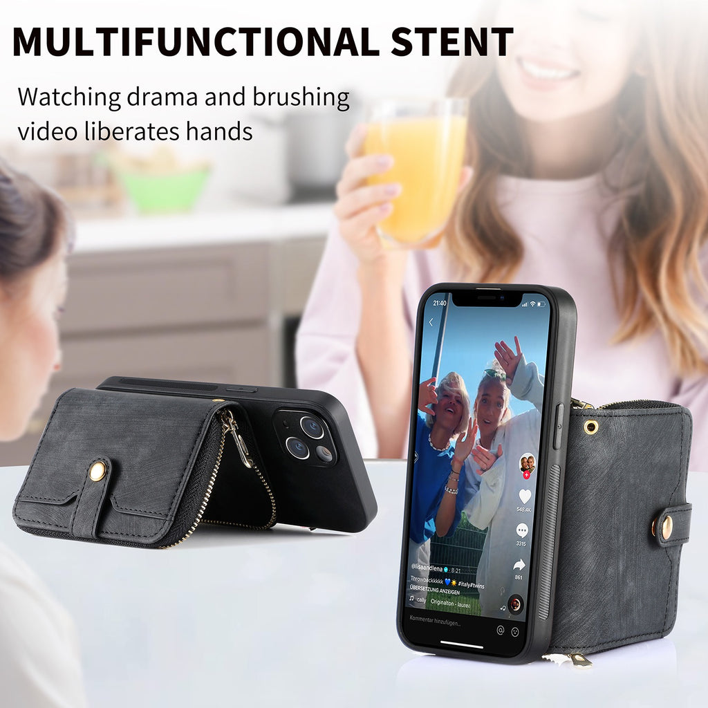 iPhone case wallet 16 & 17 pro max with bottom lock