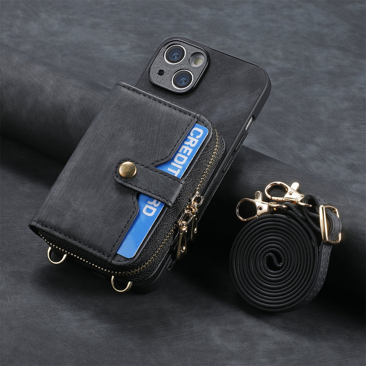 iPhone case wallet 16 & 17 pro max with bottom lock
