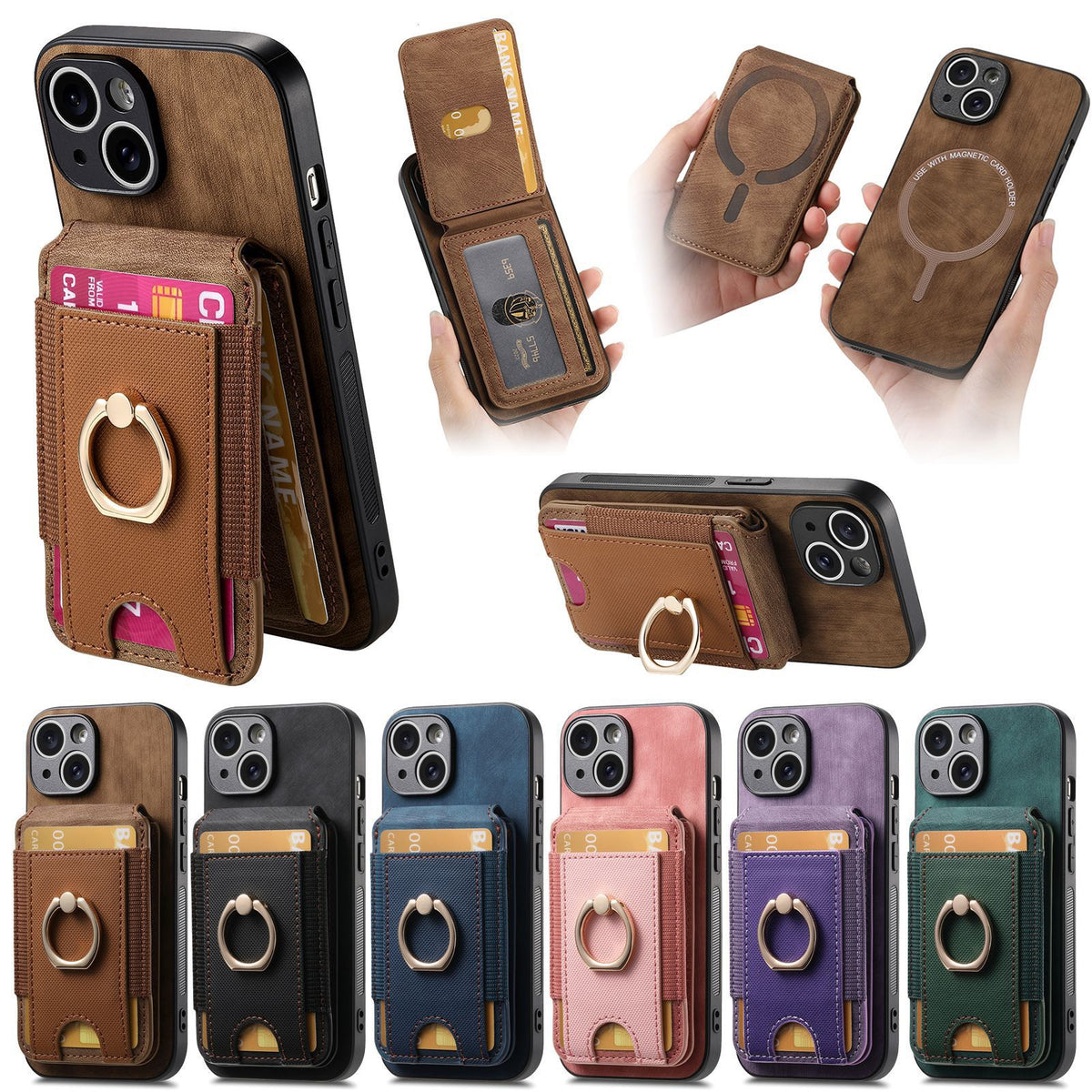 iPhone case wallet 16 & 17 pro max with ring