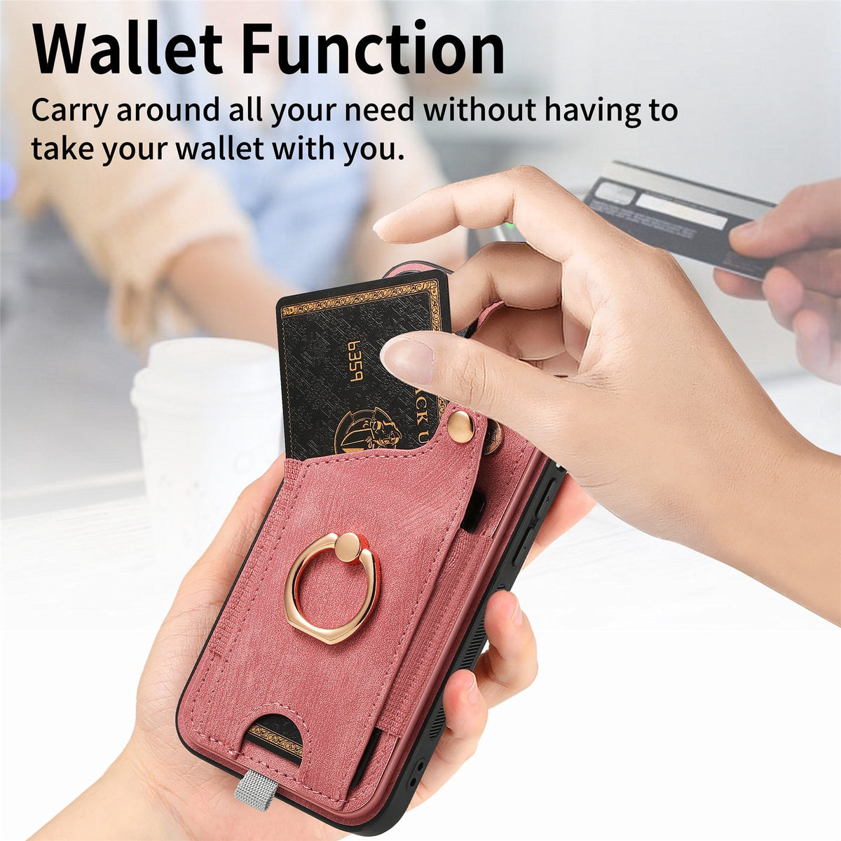 iPhone case wallet 16 & 17 pro max with ring