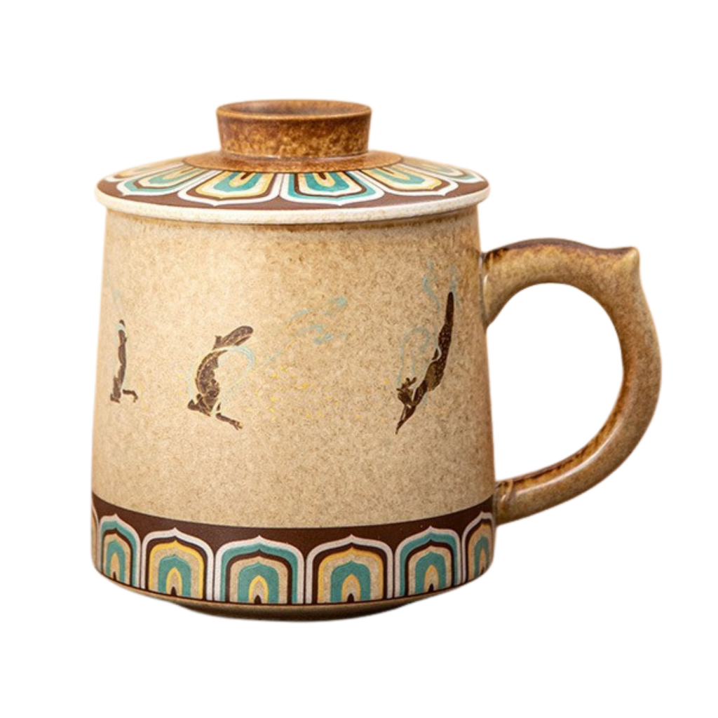 Handcrafted Ceramic Coffee & Tea Mug Cup with Infuser - LEFOOR