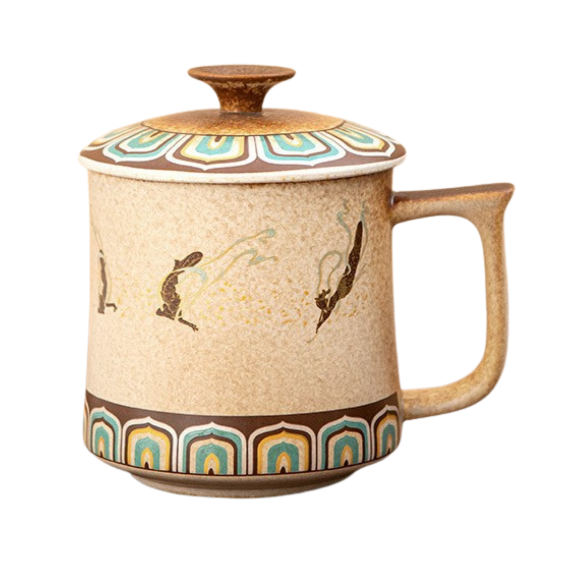 Handcrafted Ceramic Coffee & Tea Mug Cup with Infuser - LEFOOR