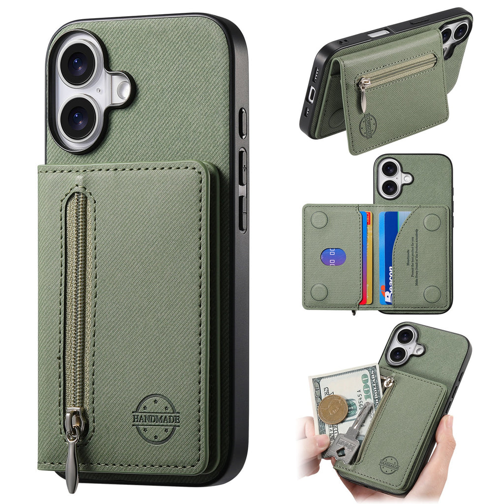 iPhone case wallet 16 & 17 pro max with zipper