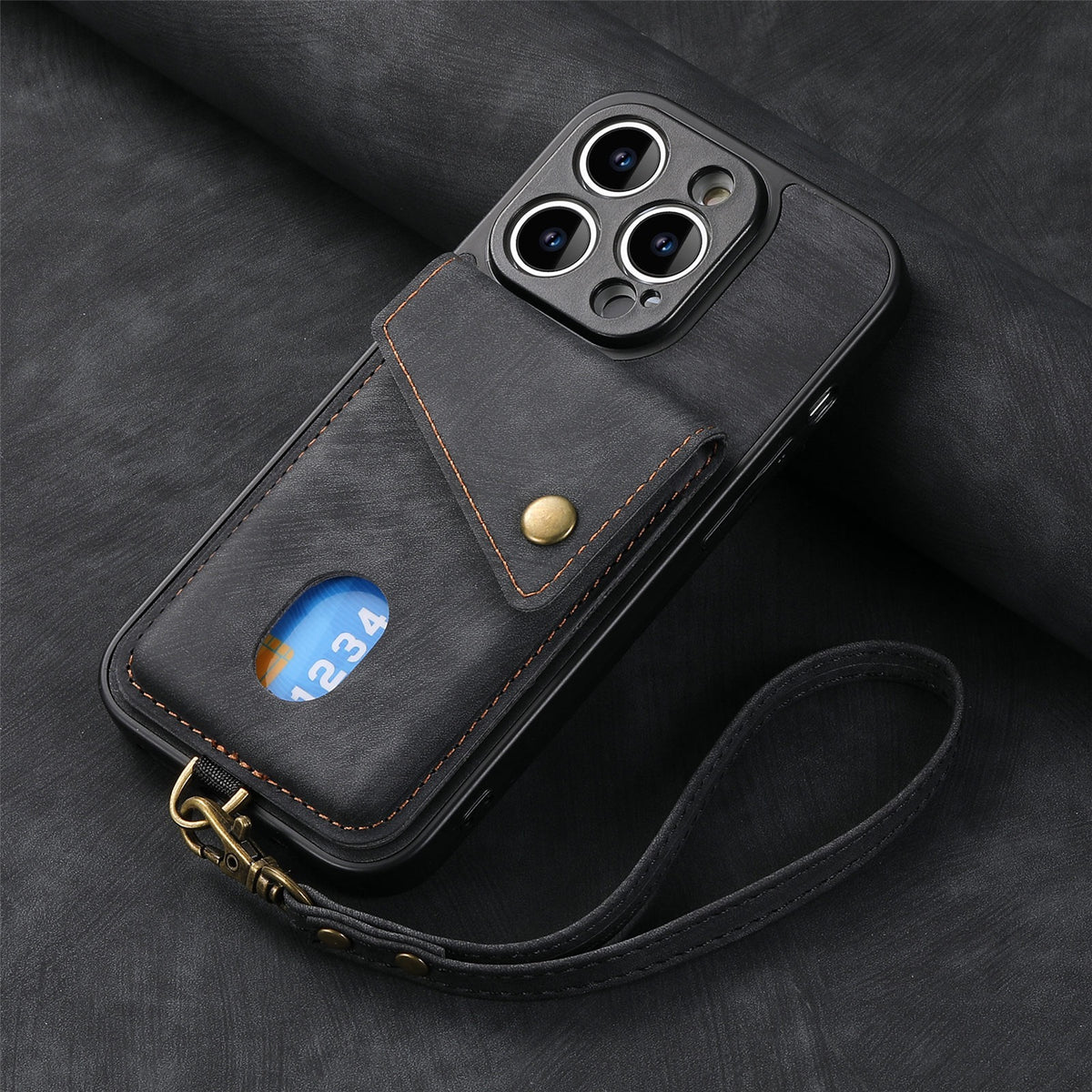 iPhone case wallet 16 & 17 pro max with bottom lock