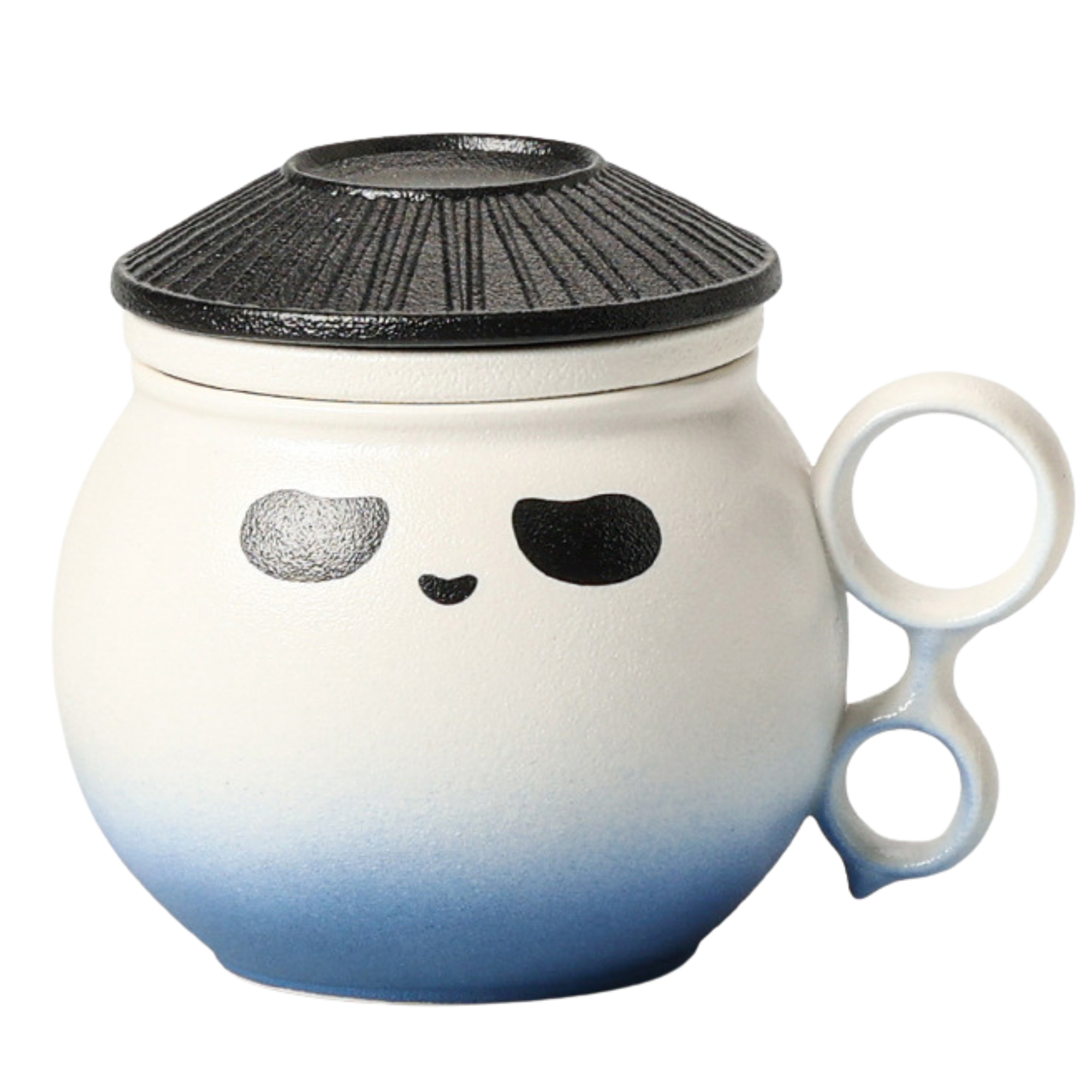 Handcrafted Ceramic Pander Coffee & Tea Mug Cup with infuser - LEFOOR