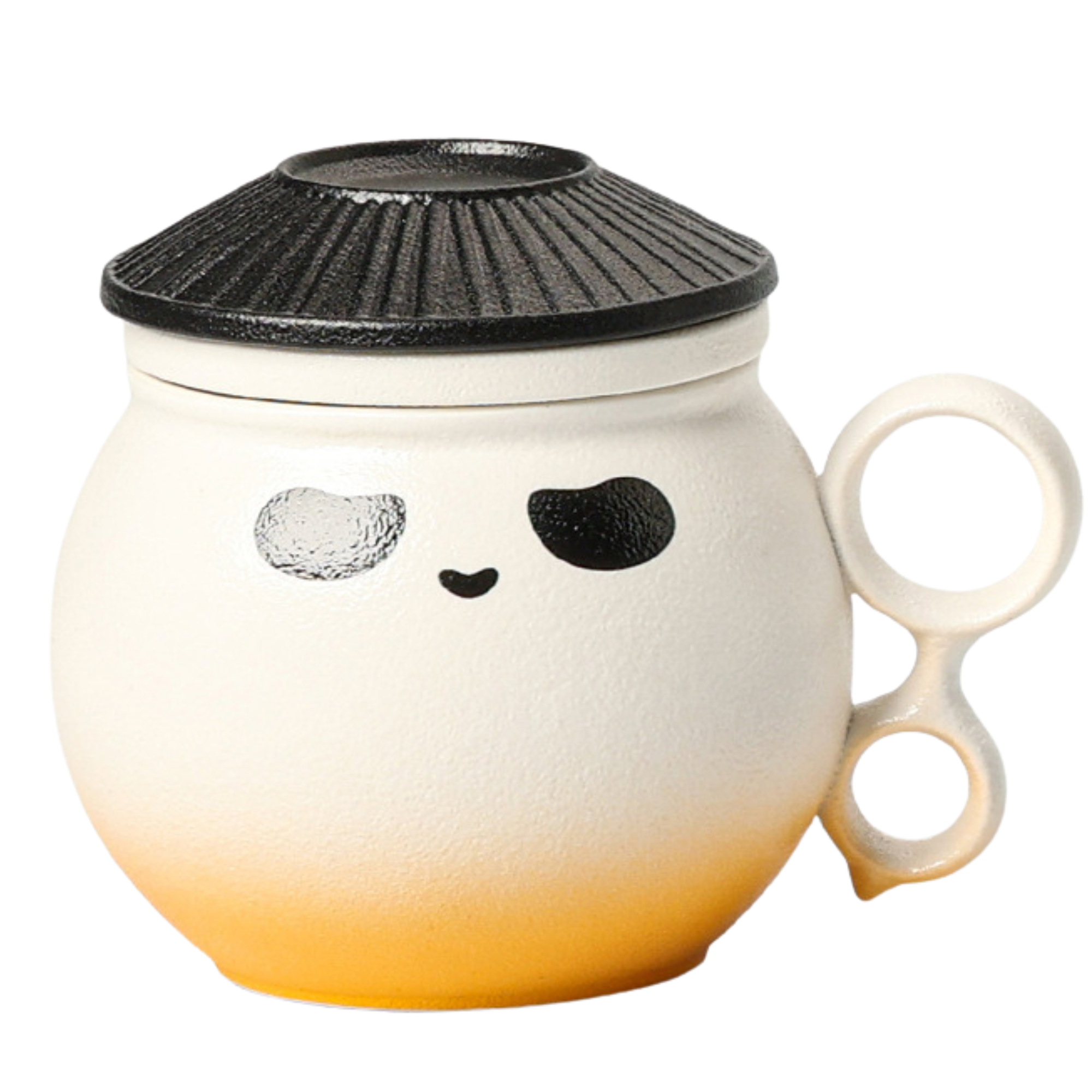 Handcrafted Ceramic Pander Coffee & Tea Mug Cup with infuser - LEFOOR