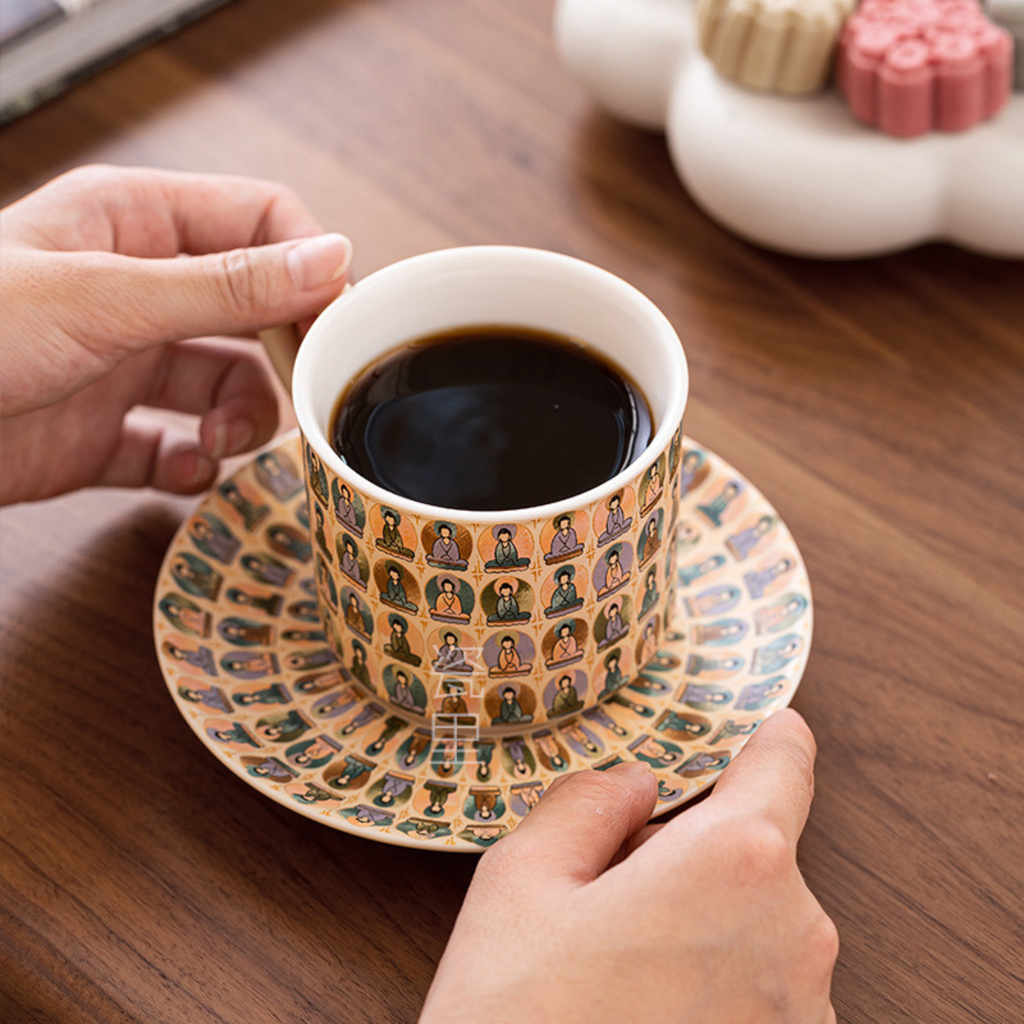 Handcrafted Ceramic Coffee & Espresso Cup - Teacup with Saucer - LEFOOR