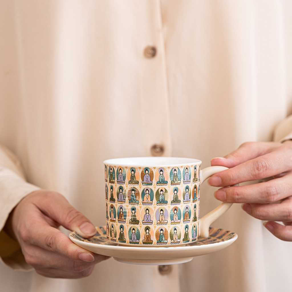 Handcrafted Ceramic Coffee & Espresso Cup - Teacup with Saucer - LEFOOR